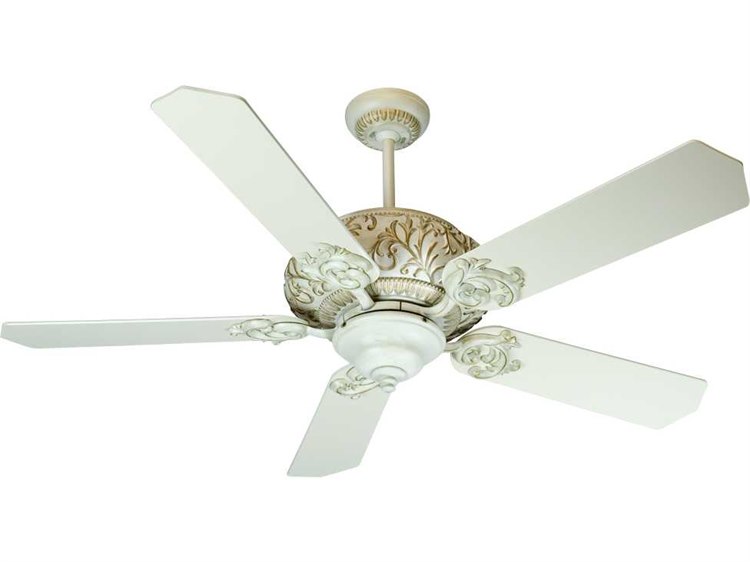 Craftmade Ophelia Antique White Distressed 52 Inch Wide Ceiling Fan With Standard Blades In Antique White