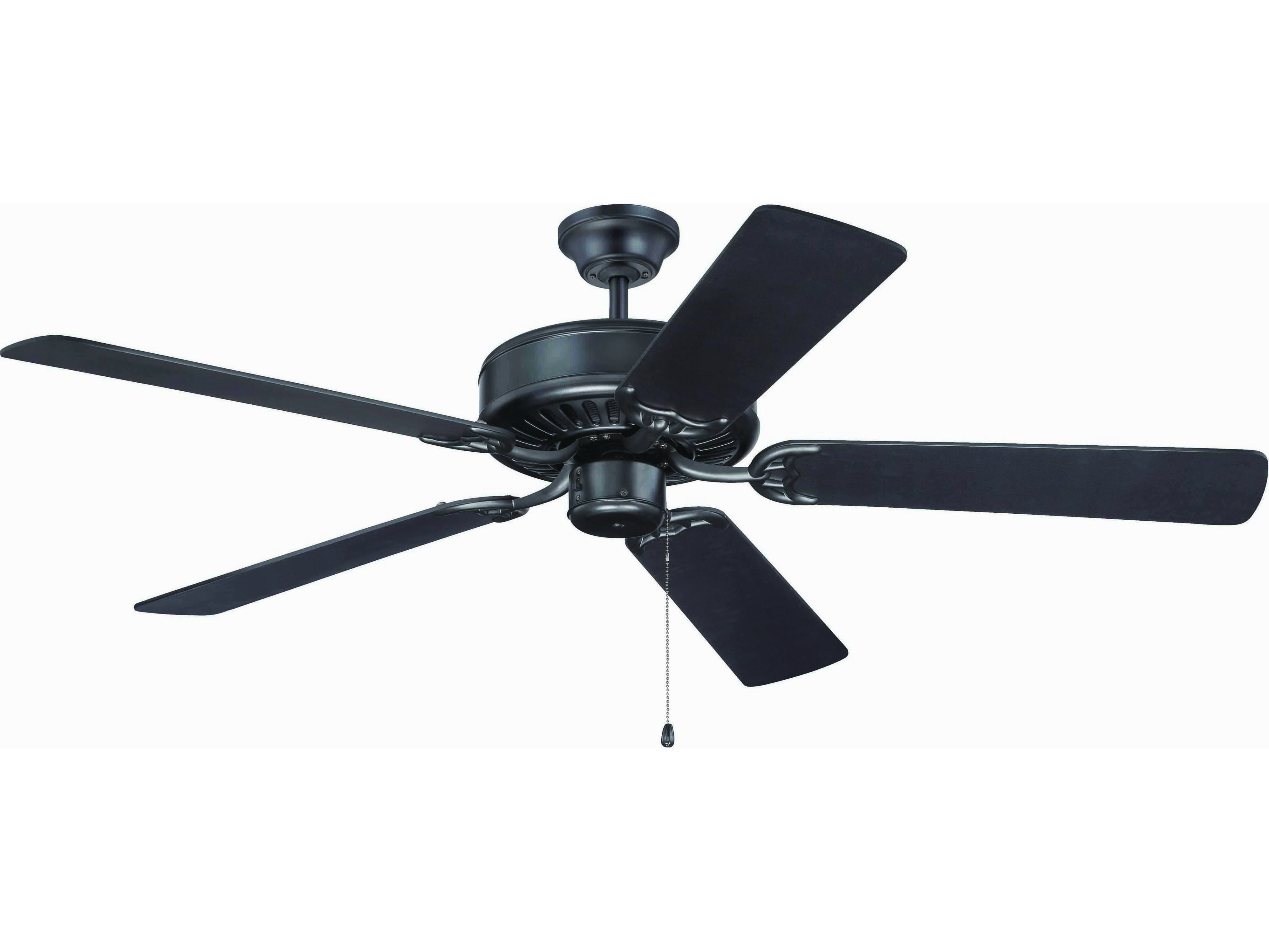 Craftmade Pro Builder Flat Black 52 Inch Wide Ceiling Fan with