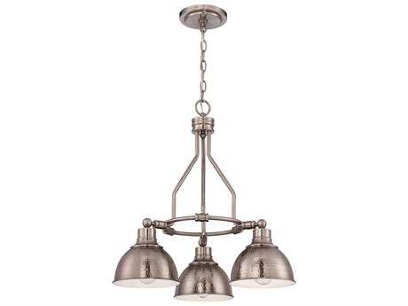 Craftmade Timarron 3-Light Antique Nickel Bowl Dome Chandelier