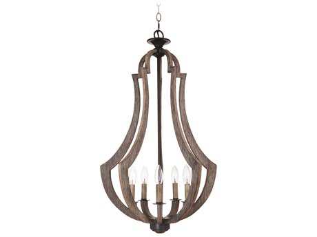 Craftmade Winton 5-Light Weathered Pine bronze Candelabra Chandelier
