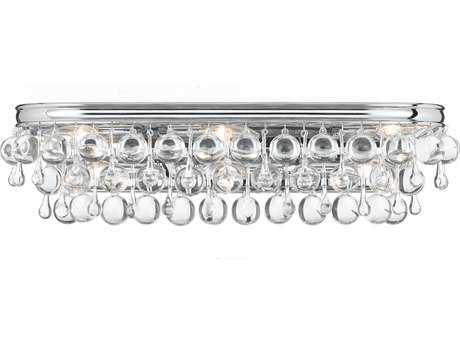 Crystorama Calypso 6-Light Chrome Crystal Glass Vanity Light