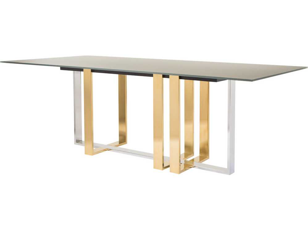 Curations Limited Berlin Polished Stainless Steel Gold Dining Table