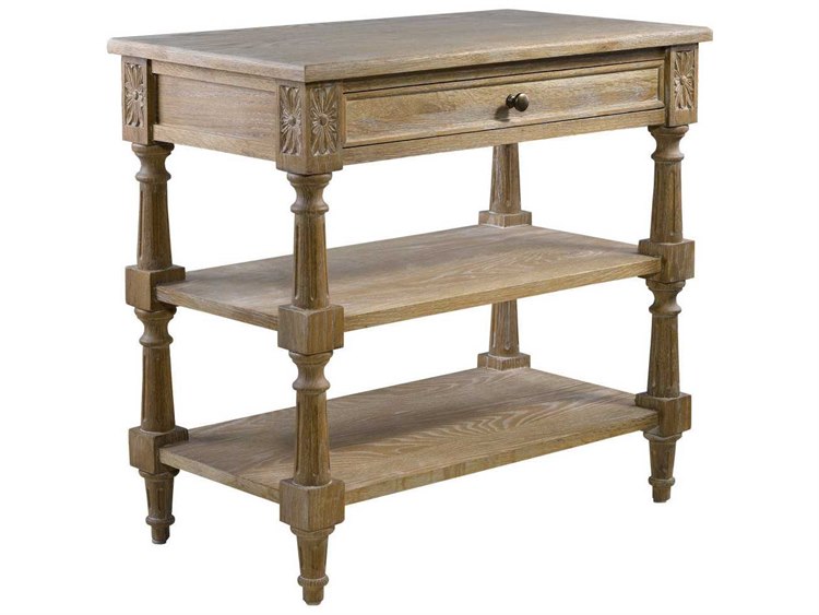 Curations Limited English New Weathered Natural Oak Side Table