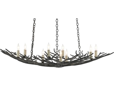 Luxecor Rainforest 9-Light Rustic Bronze Candelabra Chandelier