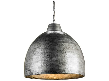 Luxecor Earthshine 1-Light Blackened Steel Bell Pendant