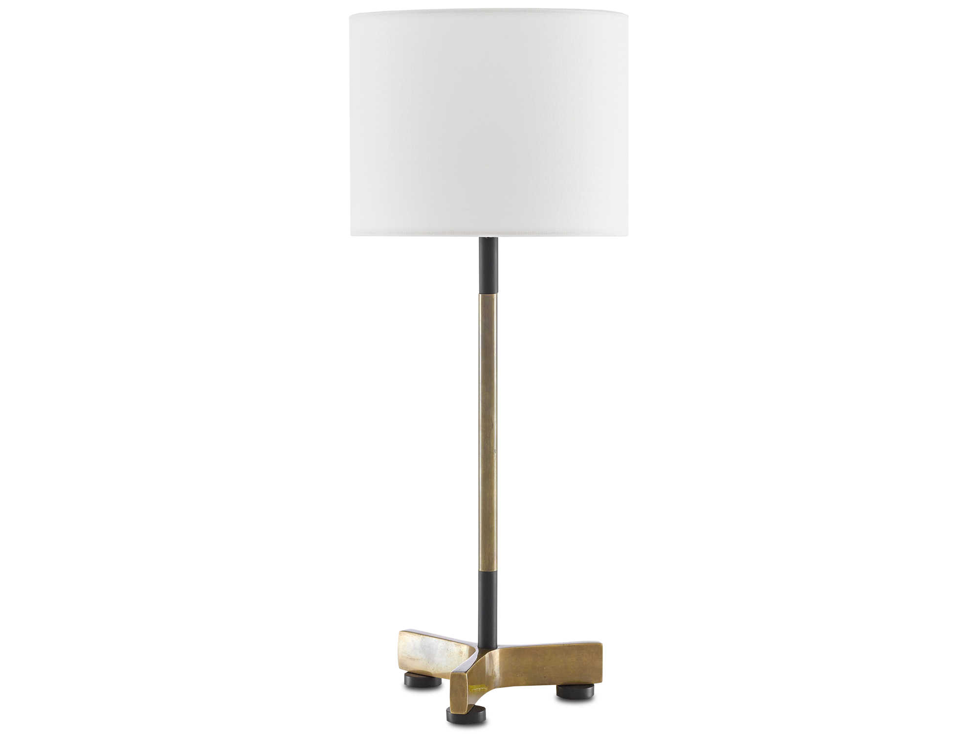 Currey & Company Vintage Brass / Black Table Lamp | CY60000504