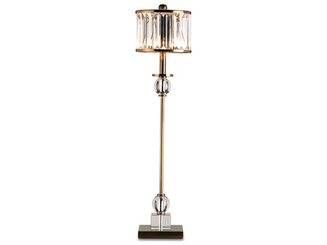 Luxecor Parfait Blown Glass Black Crystal Table Lamp