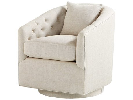 Cyan Design Swivel Silver Fabric Accent Chair
