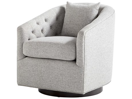 Cyan Design Swivel Gray Fabric Accent Chair