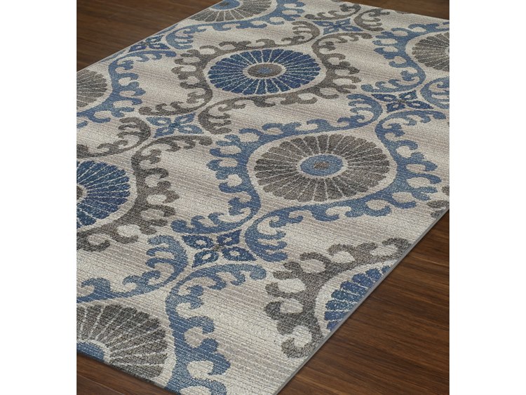 Dalyn St Croix Silver Rectangular Area Rug