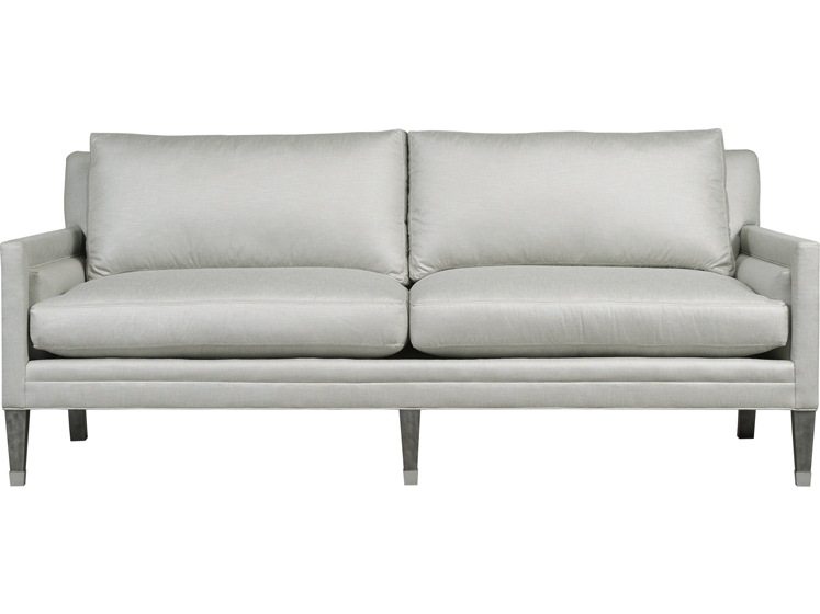 Duralee Capucine Box Back Sofa With Raised Inside Arms