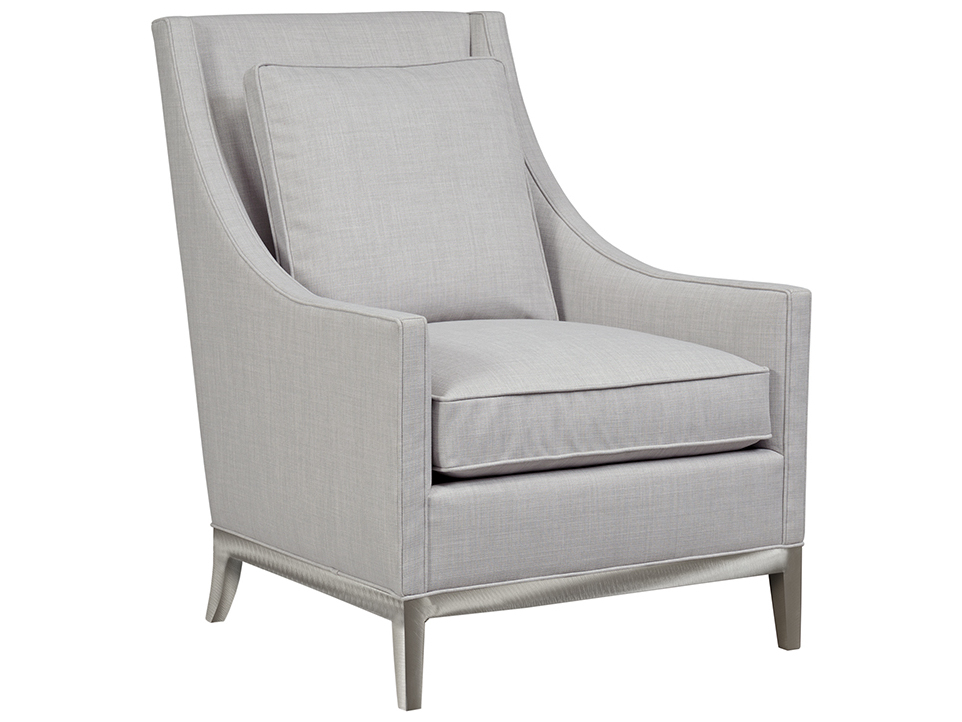 Duralee Eastside Low Back Salon Accent Chair with Platinum Metal Base
