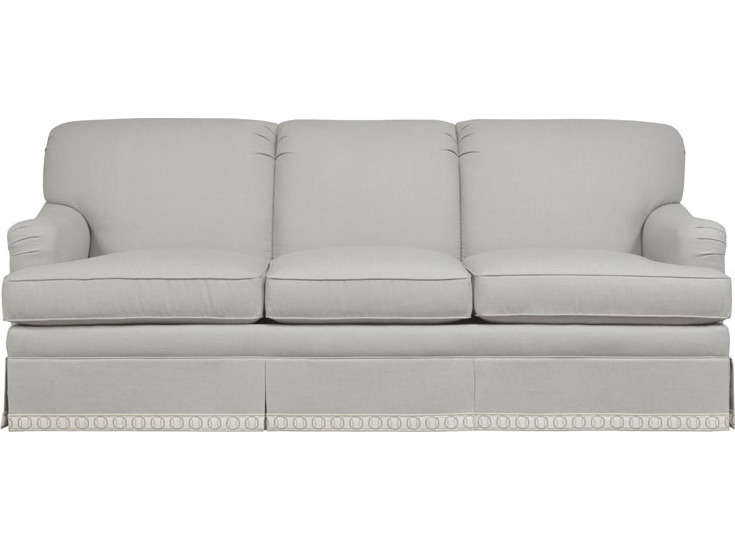 Duralee Stratford Tight Back Sofa with English Arm & Kick Pleat Skirt