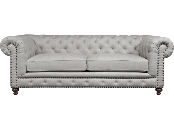 Duralee Torrey Tufted Tight Back Chesterfield Sofa With Nailhead