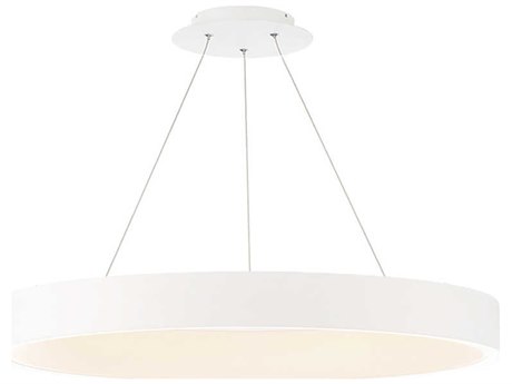 dweLED by WAC Lighting Corso 1-Light White LED Round Pendant