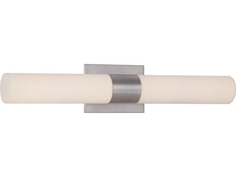 dweLED by WAC Lighting Elementum 2-Light Brushed Nickel Glass LED Vanity Light