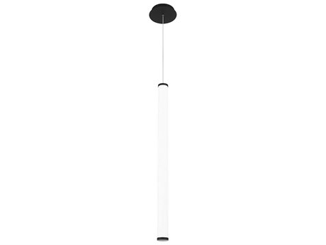 dweLED by WAC Lighting Flare 1-Light Black LED Cylinder Mini Pendant