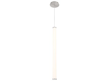 dweLED by WAC Lighting Flare 1-Light Brushed Nickel LED Cylinder Mini Pendant