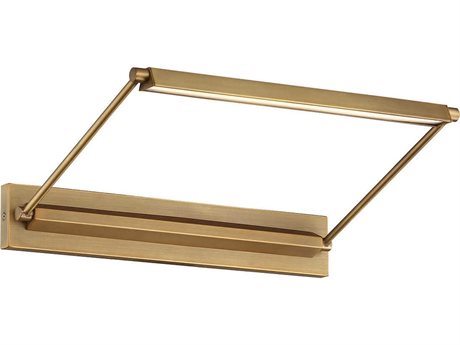 dweLED by WAC Lighting Hudson 1-Light Aged Brass LED Picture Light