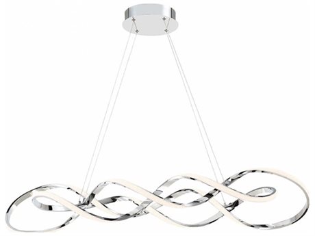 dweLED by WAC Lighting Interlace 1-Light Chrome LED Island Pendant