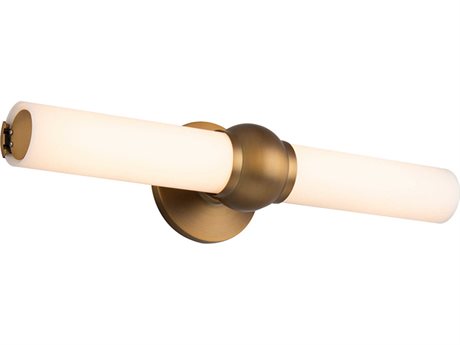 dweLED by WAC Lighting Juliet 2-Light Aged Brass Glass LED Vanity Light