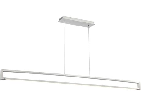 dweLED by WAC Lighting Lune 1-Light Aluminum Silver Glass LED Linear Island Pendant