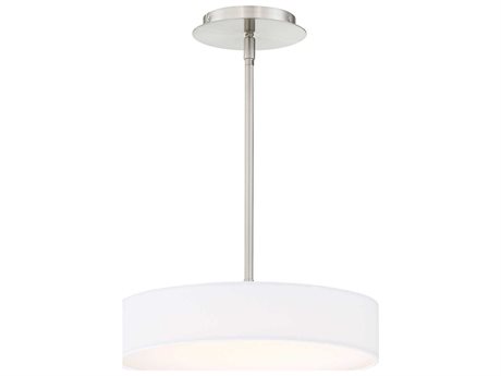 dweLED by WAC Lighting Manhattan 1-Light Brushed Nickel LED Drum Round Pendant