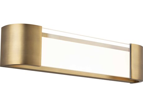 dweLED by WAC Lighting Melrose 1-Light Aged Brass Glass LED Vanity Light