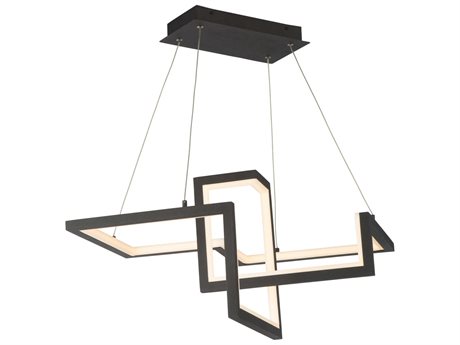 dweLED by WAC Lighting Minecraft 1-Light Black LED Geometric Pendant