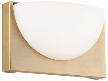 dweLED by WAC Lighting Mylie 1-Light Aged Brass Glass LED Wall Sconce