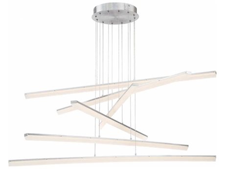 dweLED by WAC Lighting Stack 1-Light Brushed Aluminum Silver LED Pendant