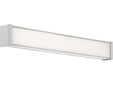 dweLED by WAC Lighting Svelte 1-Light Brushed Nickel Glass LED Vanity Light