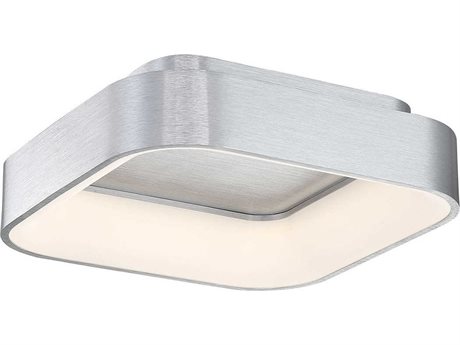 dweLED by WAC Lighting Tetris 1-Light Brushed Aluminum Silver LED Geometric Flush Mount