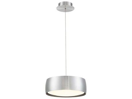 dweLED by WAC Lighting Tic Toc 1-Light Brushed Aluminum Silver LED Geometric Round Pendant