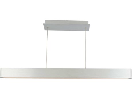 dweLED by WAC Lighting Volo 1-Light Brushed Aluminum Silver LED Linear Island Pendant