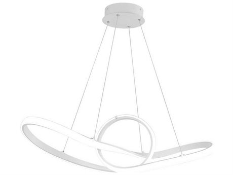 dweLED by WAC Lighting Vornado 1-Light White LED Geometric Island Pendant