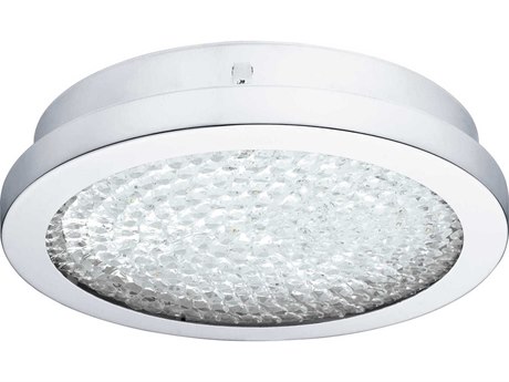 Eglo Arezzo 1-Light Chrome Round Flush Mount