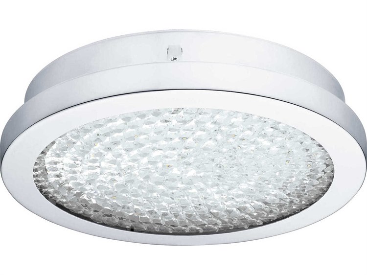 Eglo Arezzo 1-Light Chrome Round Flush Mount