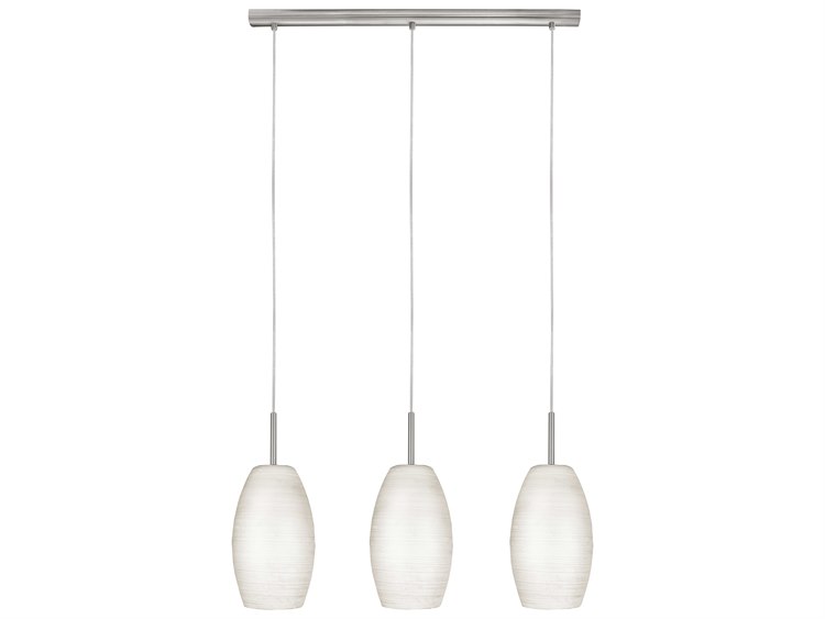 Eglo Batista 3-Light Matte Nickel Cylinder Island Pendant