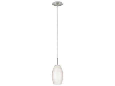 Eglo Batista 1-Light Matte Nickel Cylinder Mini Pendant