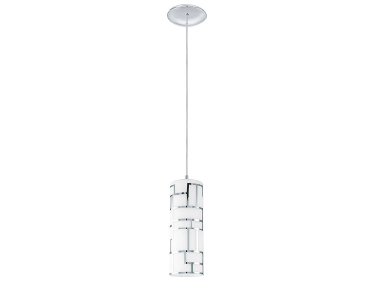 Eglo Bayman 1-Light Chrome Cylinder Mini Pendant