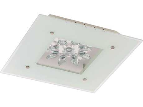 Eglo Benalua 1-Light White Clear Trim Flush Mount