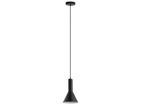 Eglo Canalello 1-Light Matte Black White Mini Pendant