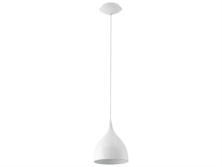Eglo Coretto 1-Light White Dome Mini Pendant