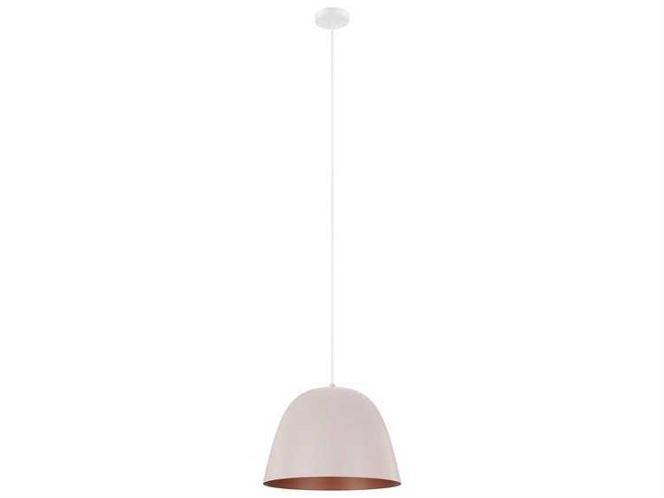 Eglo Coretto 1-Light Apricot Pink Dome Pendant