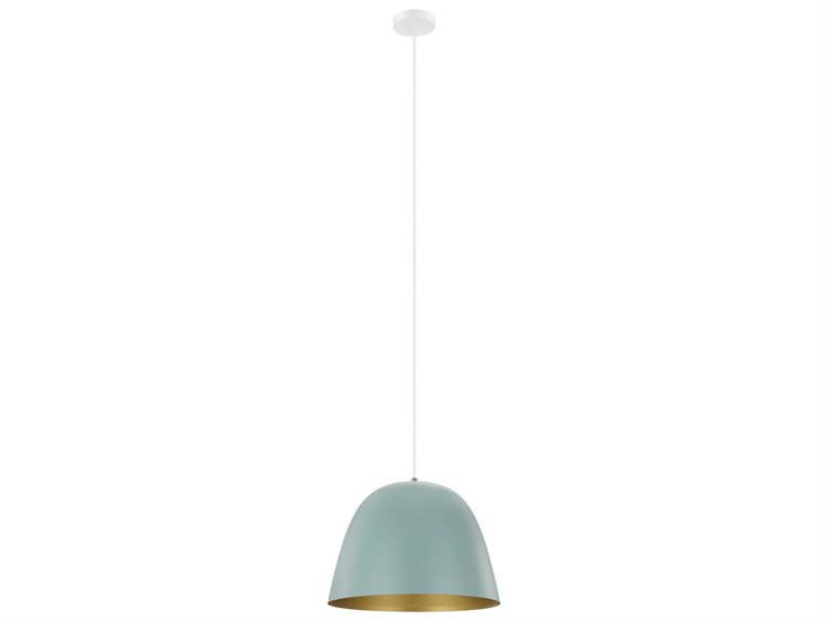 Eglo Coretto 1-Light Patel Green Dome Pendant