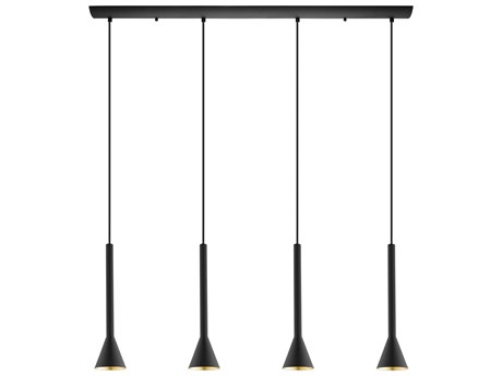 Eglo Cortaderas 1-Light Matte Black Island Pendant