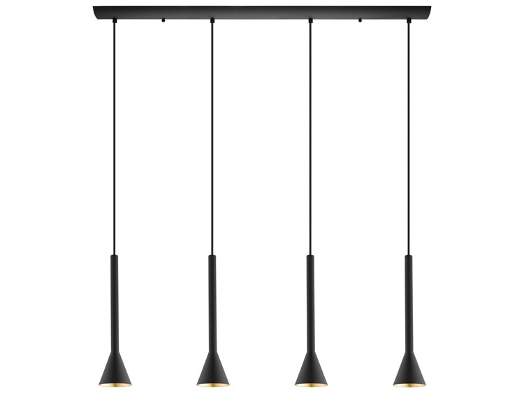 Eglo Cortaderas 1-Light Matte Black Island Pendant