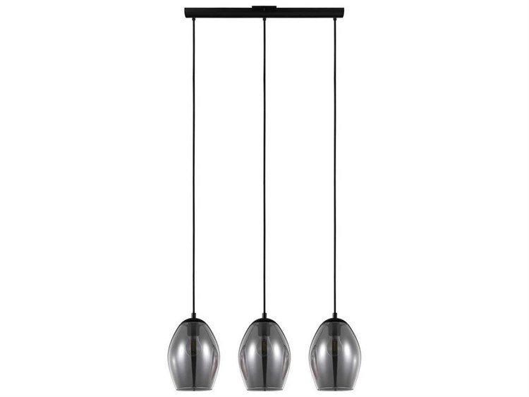 Eglo Estanys 3-Light Matte Black Bell Island Pendant