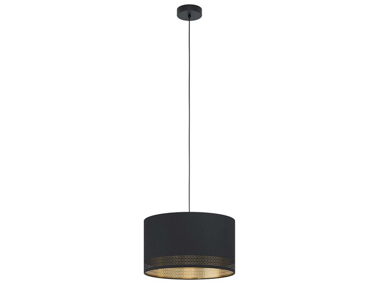 Eglo Esteperra 1-Light Black Drum Pendant